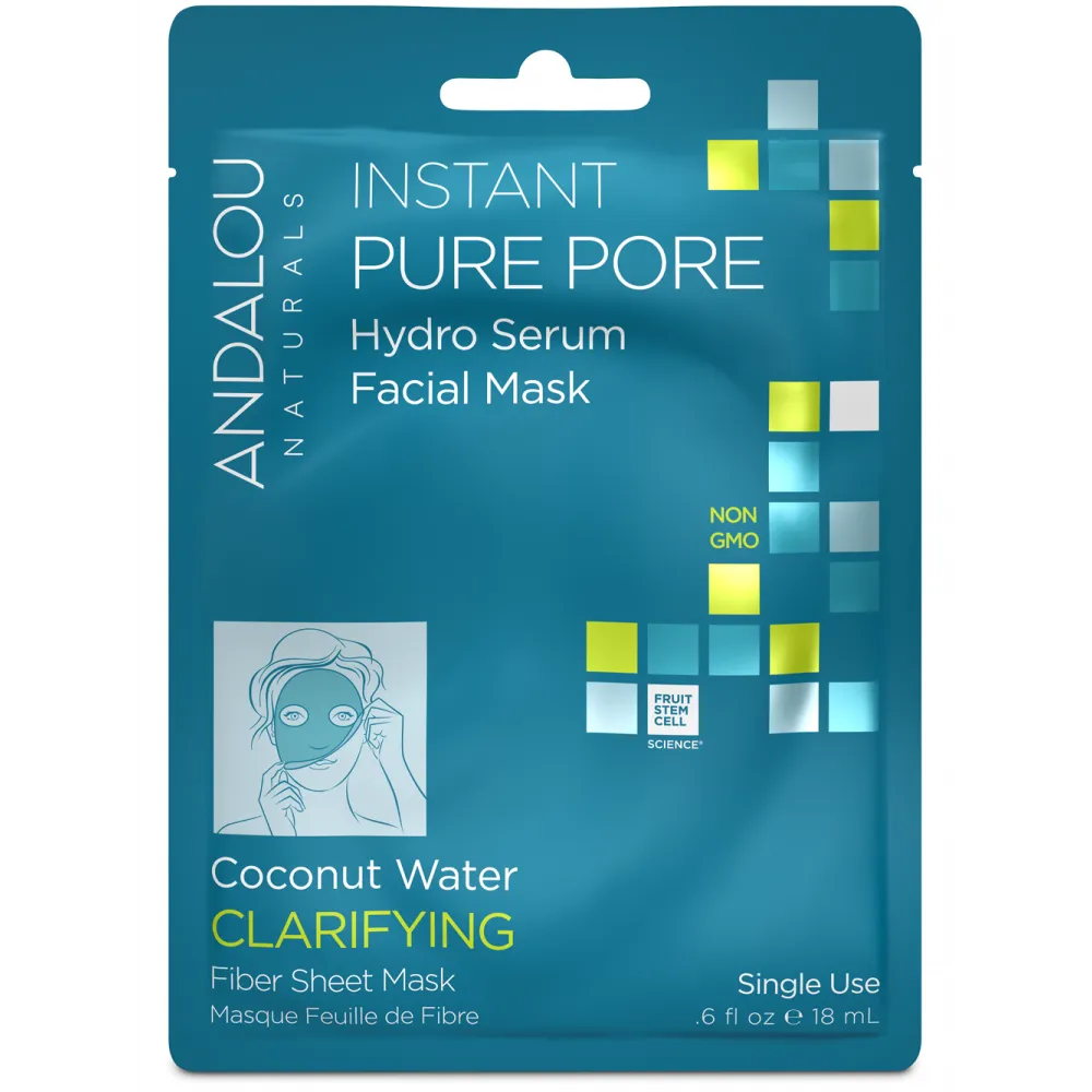 Andalou Naturals Instant Pure Pore Hydro Serum Facial Mask (18ml)