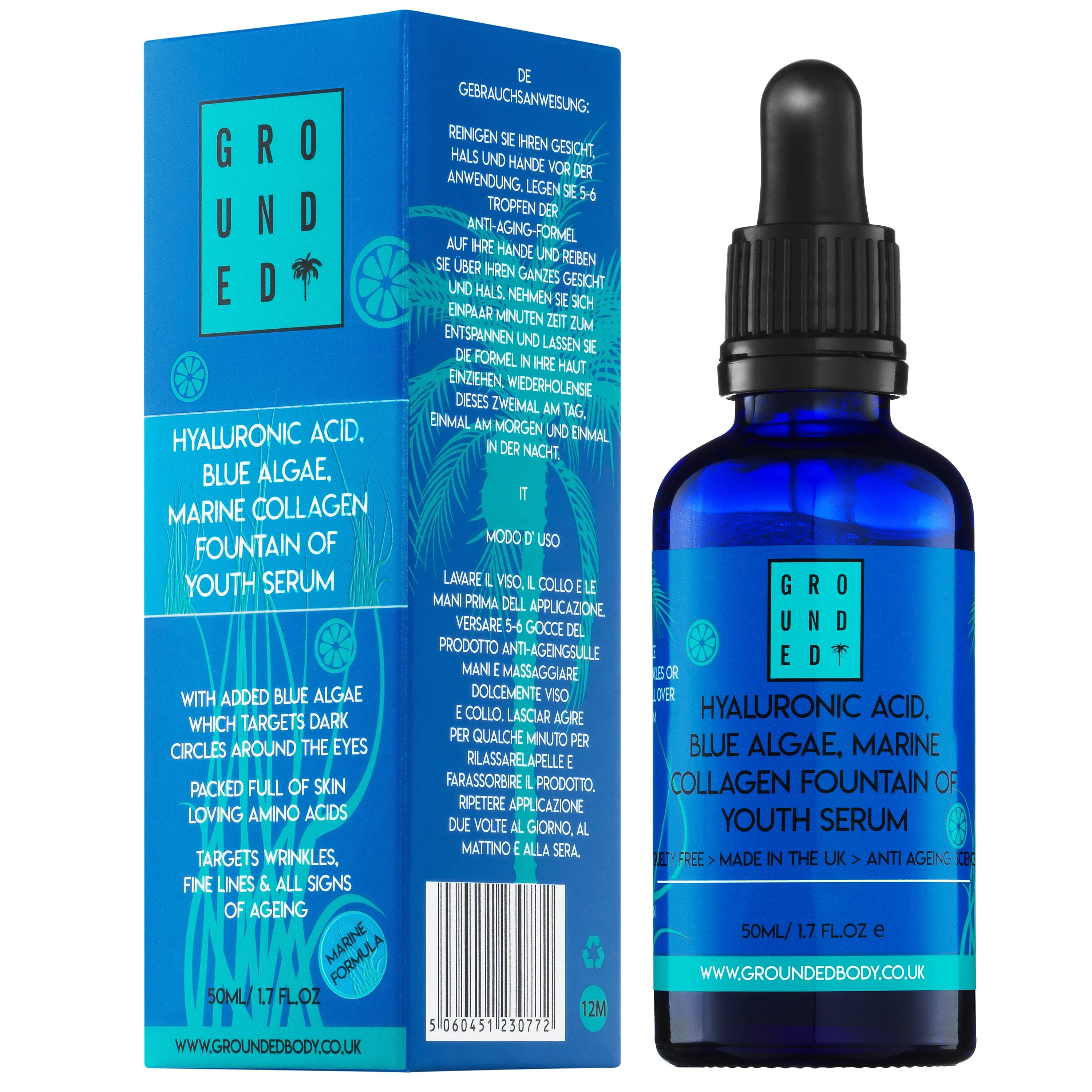 Blue Algae & Collagen Fountain of Youth HA Facial Serum