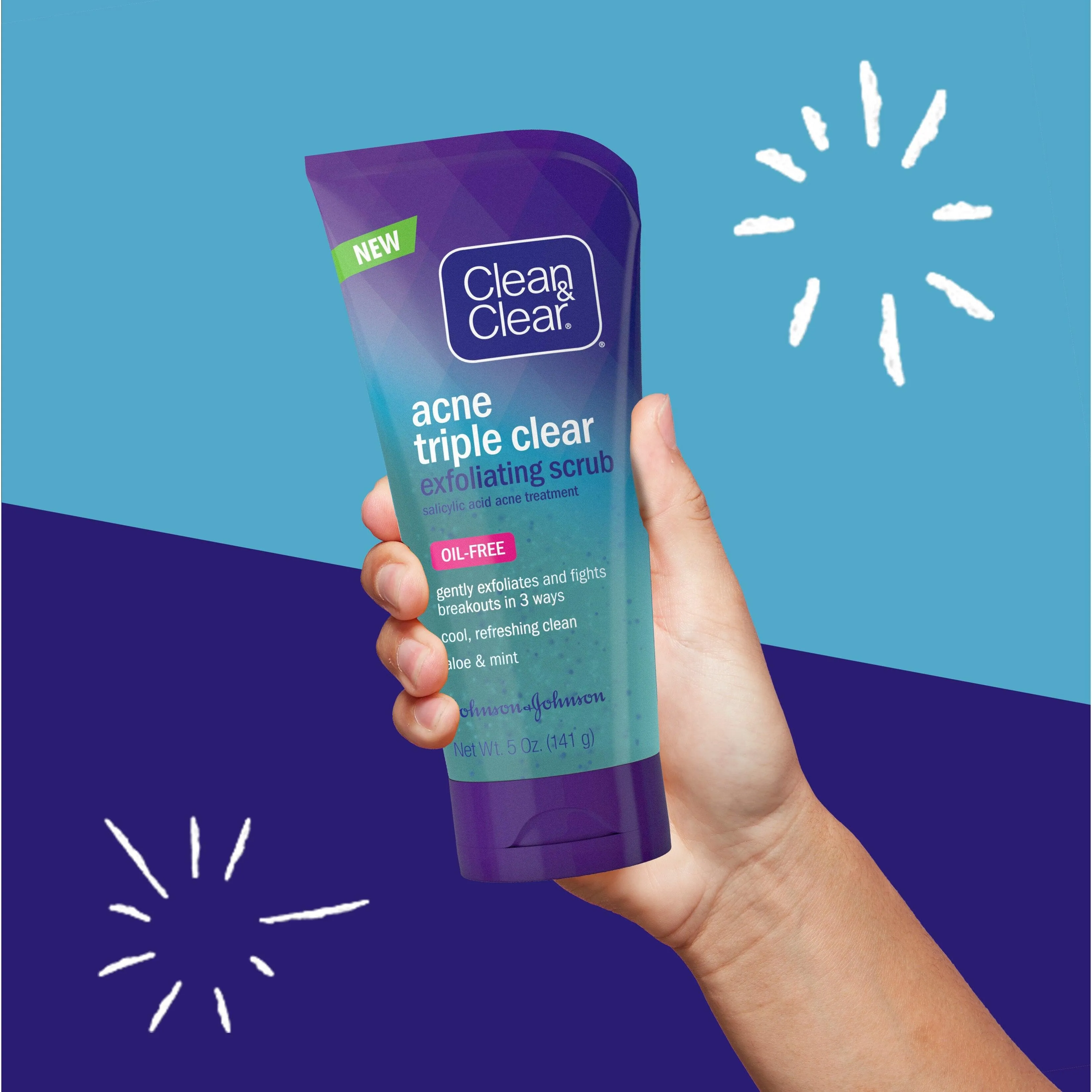 Clean & Clear Acne Triple Clear Exfoliating Scrub 5oz.