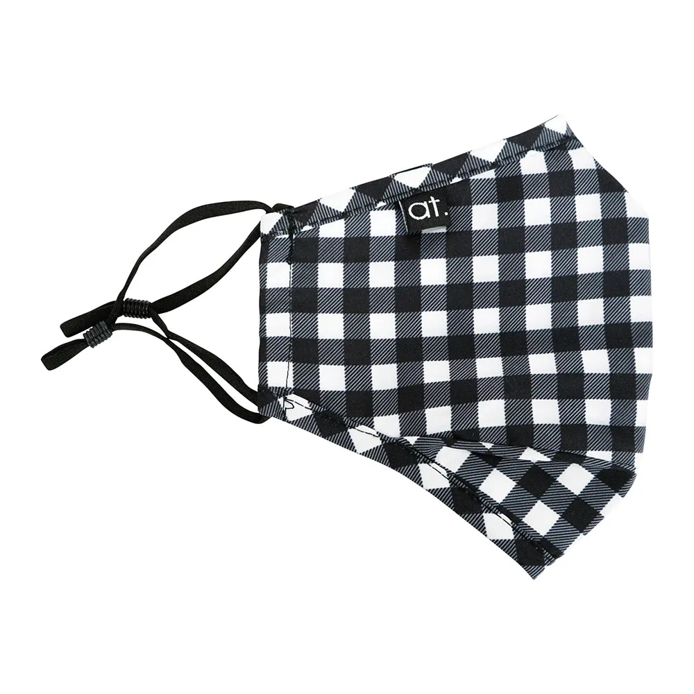 Face Mask - Contoured - Gingham Black