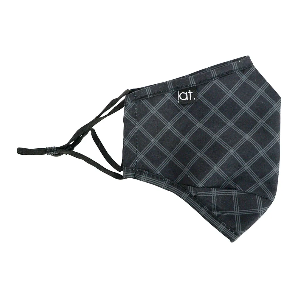 Face Mask - Contoured - Plaid Black