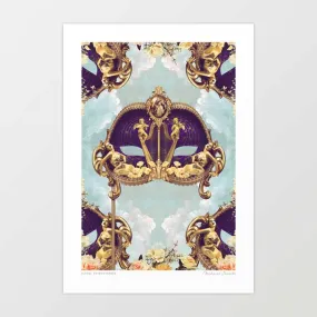 'Floral Extravagance' Venetian Mask Art Print by Vertigo Artography.