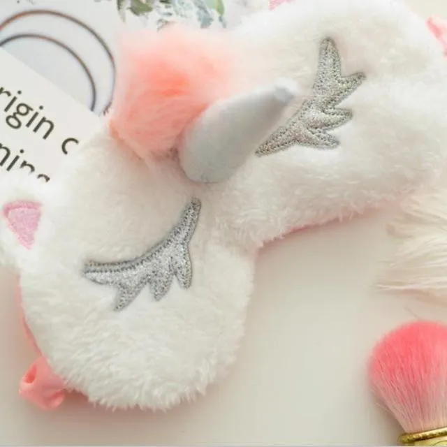 Fluffy Unicorn Sleep Masks