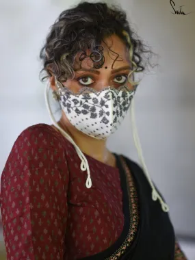 Grey Blossoms Organza (Mask)