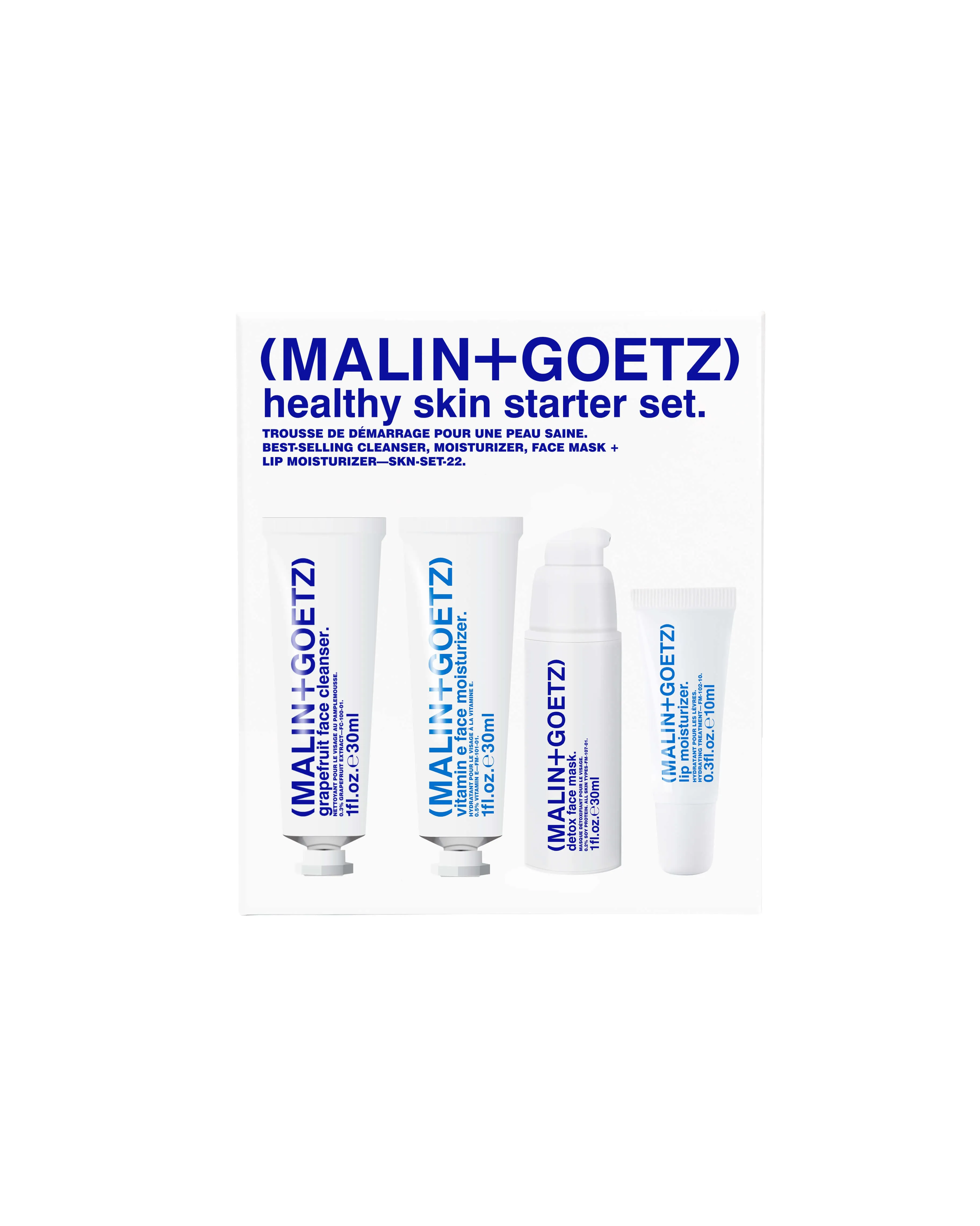 Healthy Skin Starter Set - 4 Minis | Face & Lips | by Malin Goetz