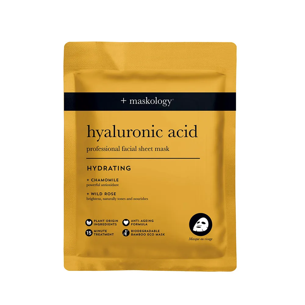 Maskology Professional Hyaluronic Acid Face Sheet Mask - 22ml