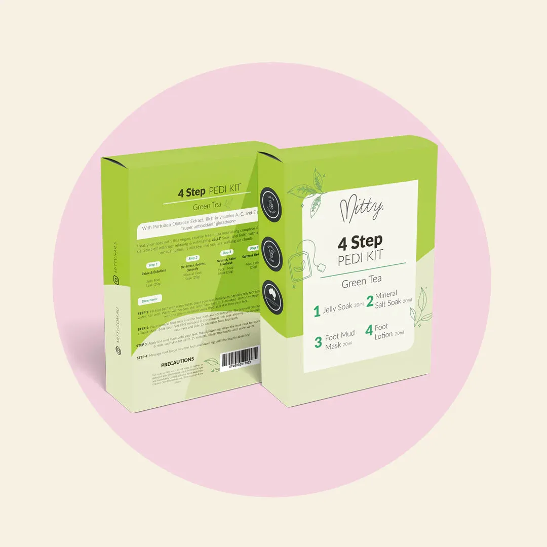 Mitty 4 Step Pedi Kit - Green Tea