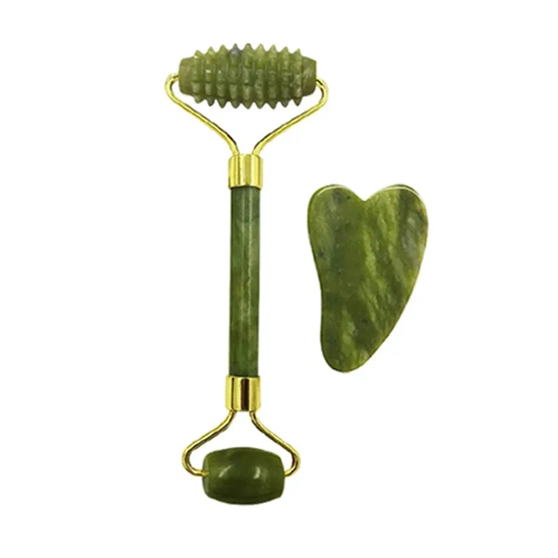 Natural Jade Eye Mask And Roller GuaSha Tools Set