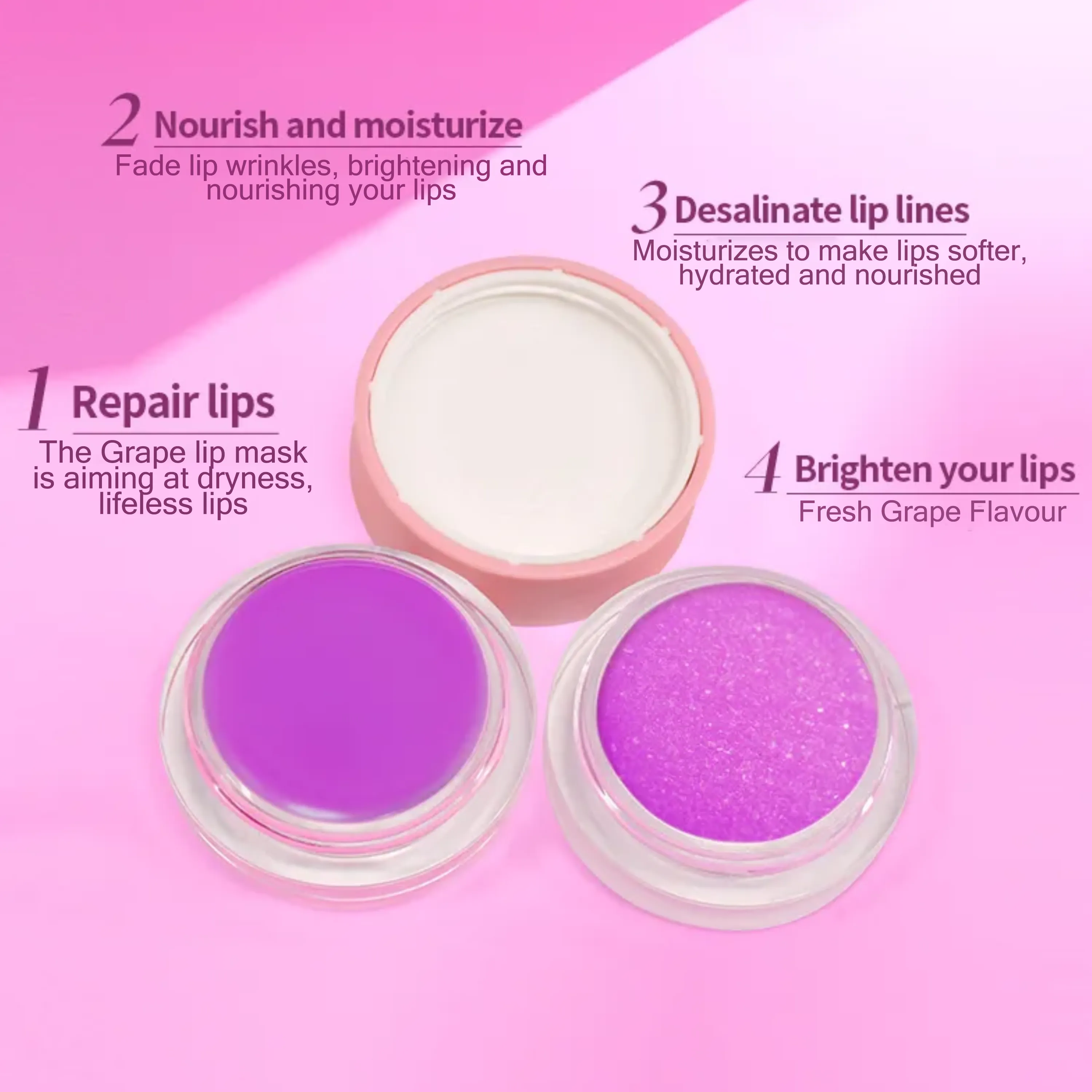 Overnight Lip Mask & Lip Scrub-Grape