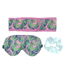 Satin Eye Mask   Microfiber Spa Set - Palm