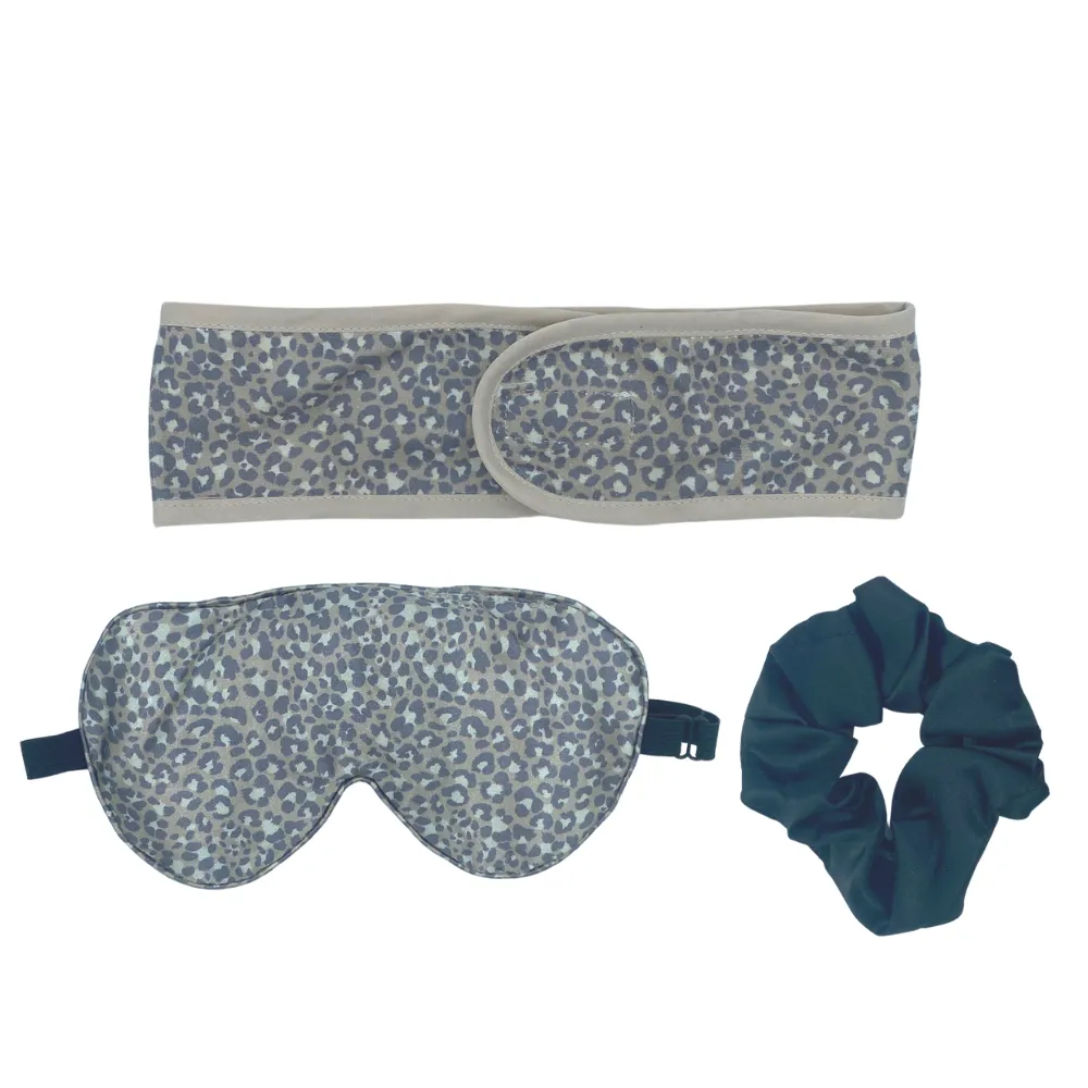 Satin Eyemask   Microfiber Spa Set - Jaguar