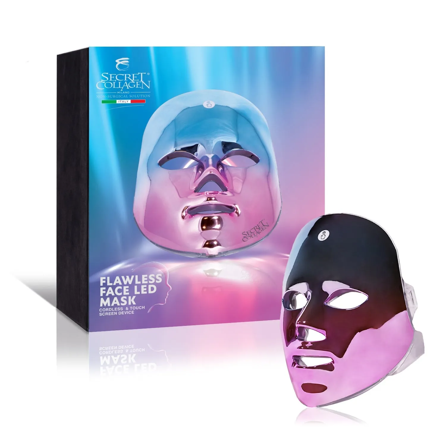 Secret Collagen Flawless Face LED Mask Multi-Purpose Skin Care LED Mask Cordless