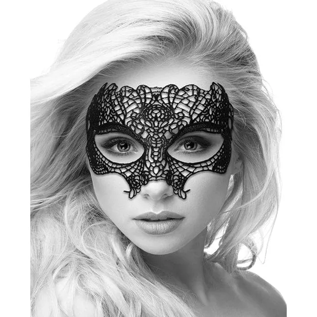 Shots - Ouch Black and White Lace Princess Eye Mask (Black)