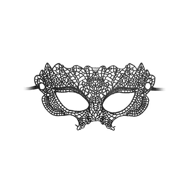 Shots - Ouch Black and White Lace Princess Eye Mask (Black)