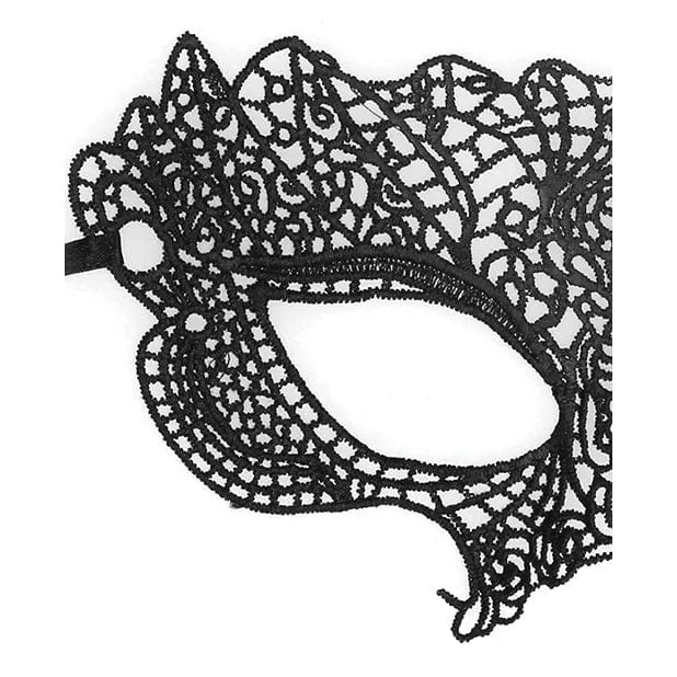 Shots - Ouch Black and White Lace Princess Eye Mask (Black)