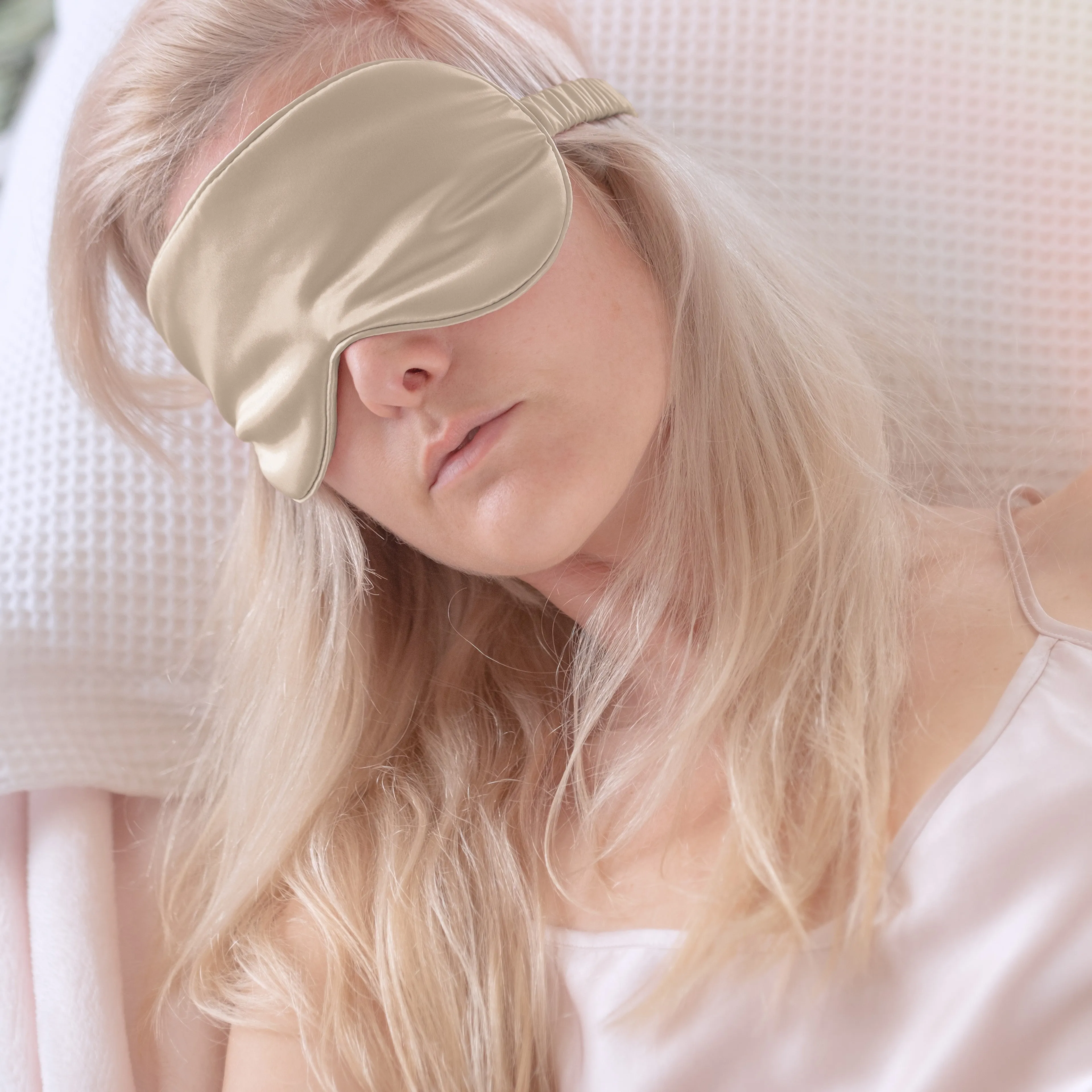 Silk Sleep Eye Mask - Champagne Gold