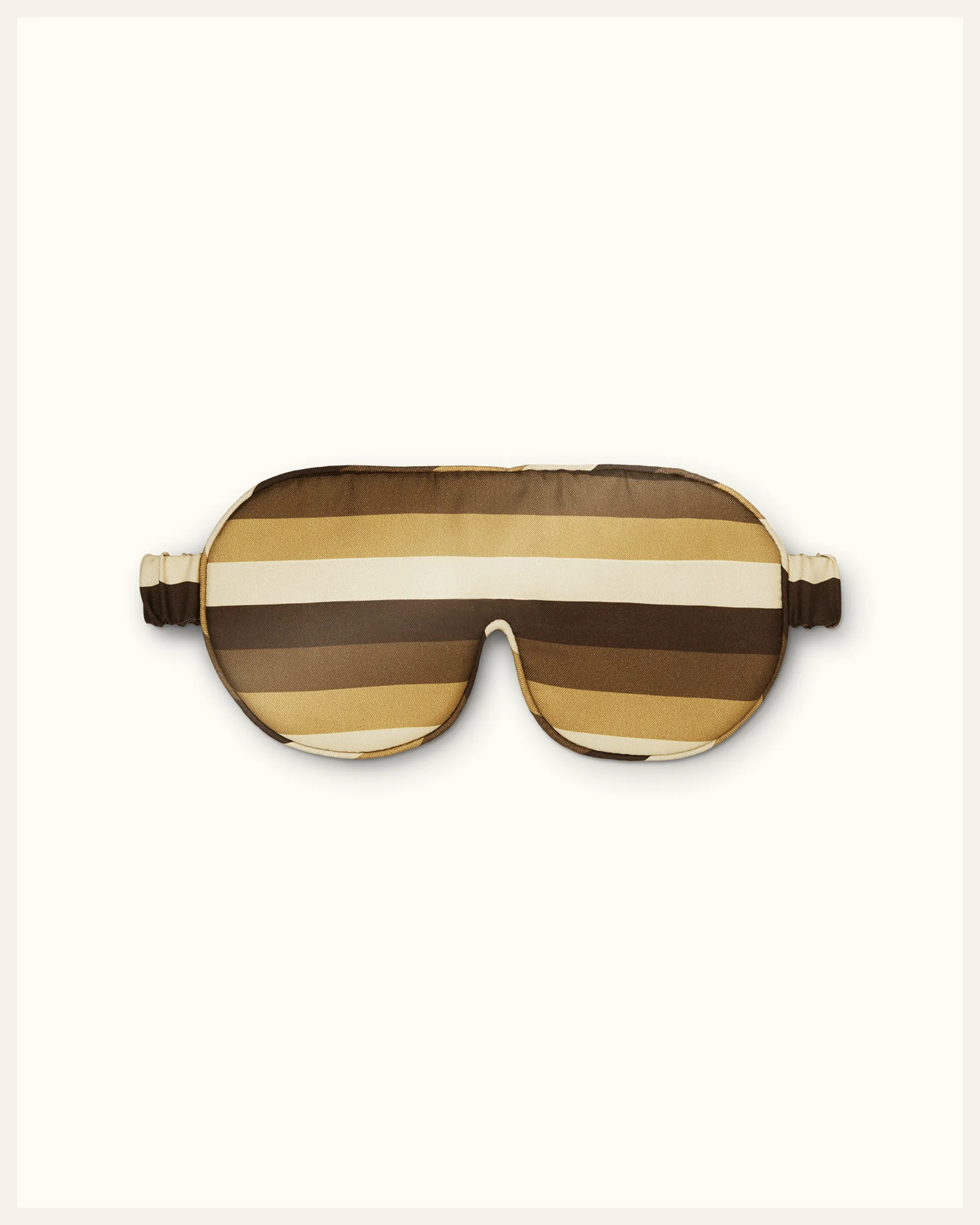 Silk Sleep Mask | Lepus Camel Brown Stripes