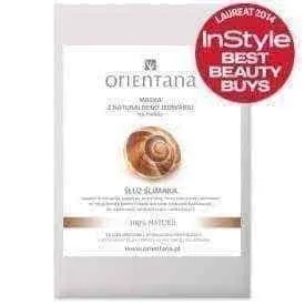 Snail face mask | ORIENTANA Face mask made of silk fabric Slime Snail x 1 piece