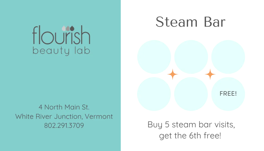 Steam Bar Experience 5 Visit Punch Card (6th Visit Free!)