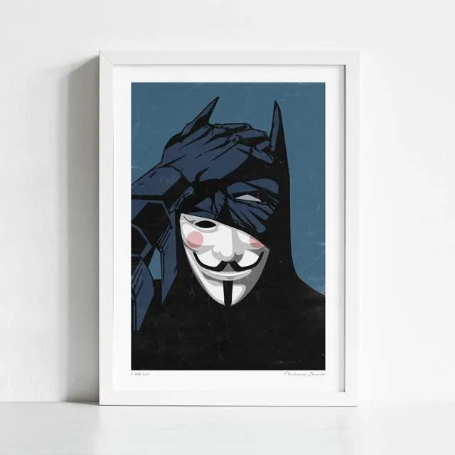 'V for Bat' Art Print by Vertigo Artography