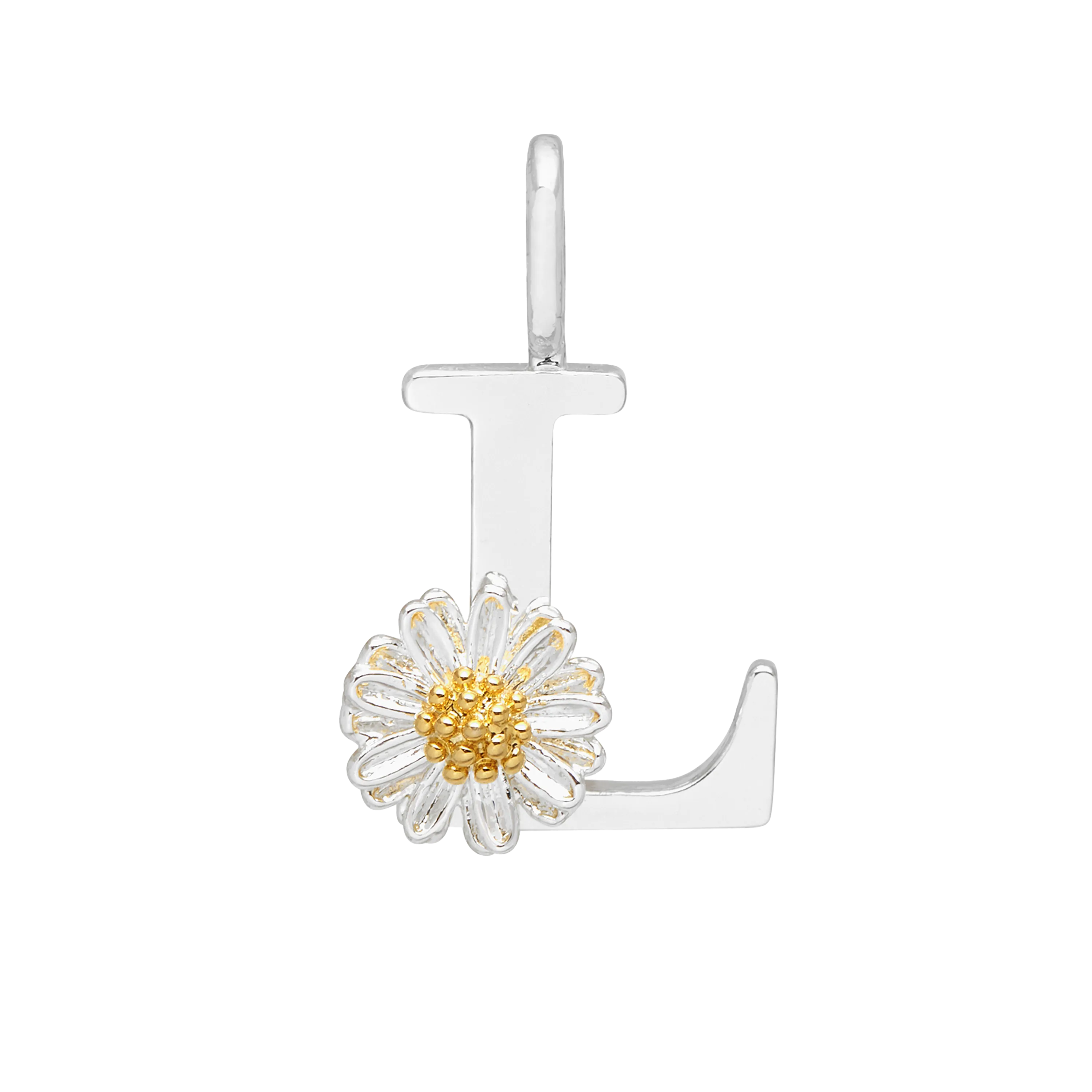 Wildflower Initial Charm