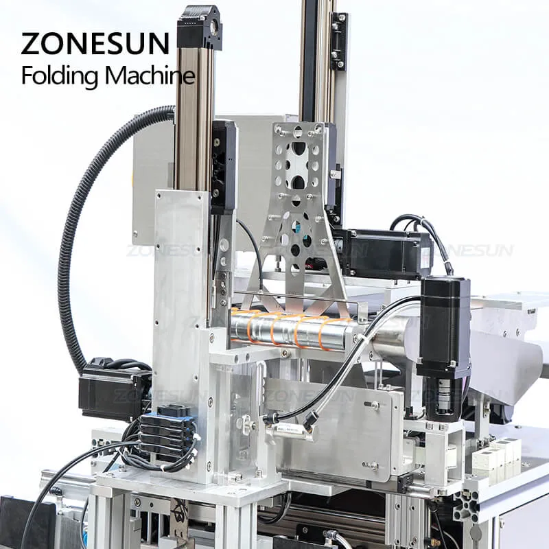 ZS-MS1TZD High Speed Automatic 4 Folded Beauty Cosmetics Facial Mask Sheet Folding Machine Bagging Packaging Machine