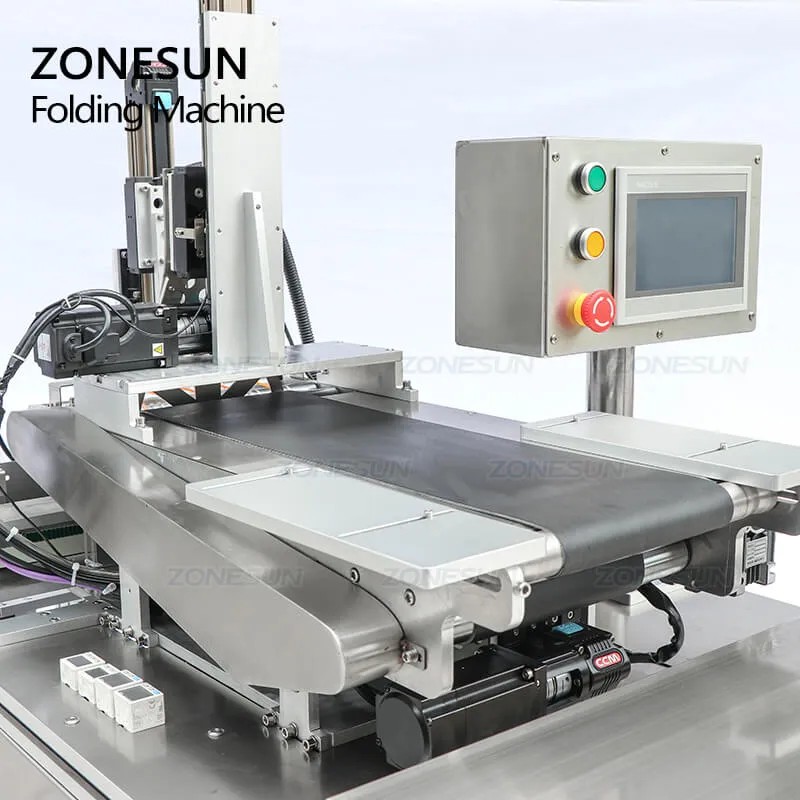 ZS-MS1TZD High Speed Automatic 4 Folded Beauty Cosmetics Facial Mask Sheet Folding Machine Bagging Packaging Machine