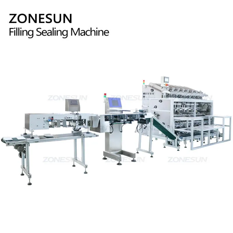 ZS-MS8TGF High Speed Automatic 8 Heads Premade Pouch Beauty Cosmetics Facial Mask Sheet Filling Sealing and Packaging Machine